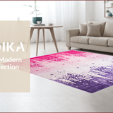 Ultra Soft Area Rug, Non Slip, Stain Resistant, Washable Area Rugs for Living Room, Bedroom, Lively Tie-Dye Dreamscape Effect(Pink)