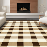 Ultra Soft Area Rug, Non Slip, Stain Resistant, Washable Area Rugs for Living Room, Bedroom, Classic Earthy Checkered Aesthetic(Beige)