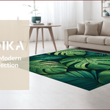Ultra Soft Area Rug, Non Slip, Stain Resistant, Washable Area Rugs for Living Room, Bedroom, Vibrant Plush Nature Inspired Decor(Green)