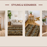 Ultra Soft Area Rug, Non Slip, Stain Resistant, Washable Area Rugs for Living Room, Bedroom, Bold Exotic Animal Aesthetic(Brown)