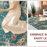 Vibrant Teal Geometric Accents(Blue)