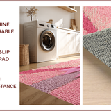 Ultra Soft Area Rug, Non Slip, Stain Resistant, Washable Area Rugs for Living Room, Bedroom, coquette bow bath(Pink)