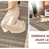 Ultra Soft Area Rug, Non Slip, Stain Resistant, Washable Area Rugs for Living Room, Bedroom, Sophisticated Warm Toned Arrangement(Beige)