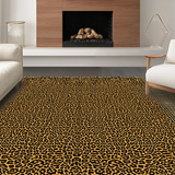 Ultra Soft Area Rug, Non Slip, Stain Resistant, Washable Area Rugs for Living Room, Bedroom, Elegant Earthy Toned Motif(Brown)