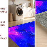 Ultra Soft Area Rug, Non Slip, Stain Resistant, Washable Area Rugs for Living Room, Bedroom, Transcendent Nebula Inspired Design(Blue)