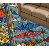 Ultra Soft Area Rug, Non Slip, Stain Resistant, Washable Area Rugs for Living Room, Bedroom, Vibrant Lake House Decorative Area Carpet(Blue)