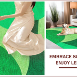 Ultra Soft Area Rug, Non Slip, Stain Resistant, Washable Area Rugs for Living Room, Bedroom, Irregular Shape Entryway Pet-Friendly Carpet(Green)