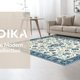 Ultra Soft Area Rug, Non Slip, Stain Resistant, Washable Area Rugs for Living Room, Bedroom, Rustic Vintage Diamond Composition(Beige)