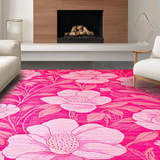 Ultra Soft Area Rug, Non Slip, Stain Resistant, Washable Area Rugs for Living Room, Bedroom, Stylish Plush Diamond Motif(Pink)