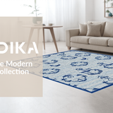 Ultra Soft Area Rug, Non Slip, Stain Resistant, Washable Area Rugs for Living Room, Bedroom, Rustic Blue Coastal Charm(Blue)
