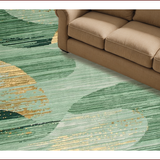 Ultra Soft Area Rug, Non Slip, Stain Resistant, Washable Area Rugs for Living Room, Bedroom, Elegant Textured Geometric Print(Green)