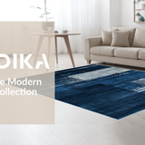 Chic Transitional Fluid Art Motif(Blue)