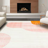 Ultra Soft Area Rug, Non Slip, Stain Resistant, Washable Area Rugs for Living Room, Bedroom, Contemporary Dynamic Color Splash(White)