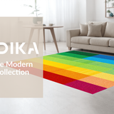 Enchanting Cornered Rainbow Print(Red)