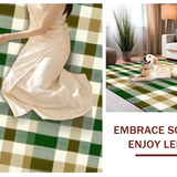 Trendy Green and Beige Checkered Look(Beige)