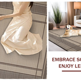Ultra Soft Area Rug, Non Slip, Stain Resistant, Washable Area Rugs for Living Room, Bedroom, Textured Earthy Toned Elegance(Beige)