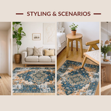 Chic Earthy Geometric Arrangement(Blue)