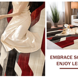 Ultra Soft Area Rug, Non Slip, Stain Resistant, Washable Area Rugs for Living Room, Bedroom, Elegant Natural Patterned Appeal(Red)