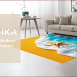 Ultra Soft Area Rug, Non Slip, Stain Resistant, Washable Area Rugs for Living Room, Bedroom, Marine Blue Entryway Stain-Resistant Carpet(Yellow)