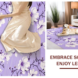 Ultra Soft Area Rug, Non Slip, Stain Resistant, Washable Area Rugs for Living Room, Bedroom, Pastel Cozy Artistic Motif(Purple)