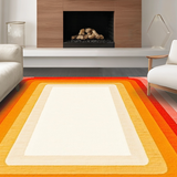 Ultra Soft Area Rug, Non Slip, Stain Resistant, Washable Area Rugs for Living Room, Bedroom, Soft Rainbow Tiled Aesthetic(Orange)