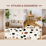 Ultra Soft Area Rug, Non Slip, Stain Resistant, Washable Area Rugs for Living Room, Bedroom, Vibrant Artistic Animal Print(Beige)