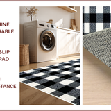 Ultra Soft Area Rug, Non Slip, Stain Resistant, Washable Area Rugs for Living Room, Bedroom, Modern Vintage Shaggy Bedroom Carpet(Black)