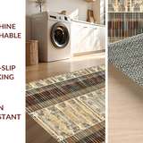 Ultra Soft Area Rug, Non Slip, Stain Resistant, Washable Area Rugs for Living Room, Bedroom, Earthy Toned Irregular Animal Motif(Beige)