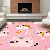 Ultra Soft Area Rug, Non Slip, Stain Resistant, Washable Area Rugs for Living Room, Bedroom, Lively Animal Print Cozy Vibe(Pink)
