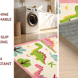 Lively Cartoonish Dino Character Layout(Pink)