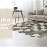 Ultra Soft Area Rug, Non Slip, Stain Resistant, Washable Area Rugs for Living Room, Bedroom, Faux Wool Plaid Checkered(Gray)