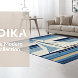 Ultra Soft Area Rug, Non Slip, Stain Resistant, Washable Area Rugs for Living Room, Bedroom, Contemporary Blue Nautical Vibe(Blue)