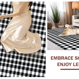 Rustic Black White Checkerboard Aesthetic(Black)