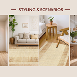 Ultra Soft Area Rug, Non Slip, Stain Resistant, Washable Area Rugs for Living Room, Bedroom, Stylish Cozy Layered Texture(Beige)