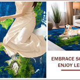 Contemporary Earthy Map Motif(Blue)