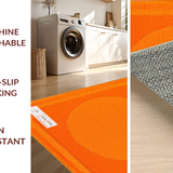 Ultra Soft Area Rug, Non Slip, Stain Resistant, Washable Area Rugs for Living Room, Bedroom, Charming Soft Geometric Expression(Orange)