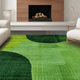 Contemporary Cozy Shag Design(Green)