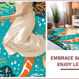 Ultra Soft Area Rug, Non Slip, Stain Resistant, Washable Area Rugs for Living Room, Bedroom, Colorful Underwater Fantasy Theme(Blue)