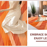 Ultra Soft Area Rug, Non Slip, Stain Resistant, Washable Area Rugs for Living Room, Bedroom, Vibrant Shaggy Abstract Aesthetic(Orange)
