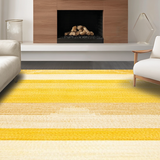 Ultra Soft Area Rug, Non Slip, Stain Resistant, Washable Area Rugs for Living Room, Bedroom, Elegant Tufted Sunburst Pattern(Yellow)