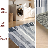 Ultra Soft Area Rug, Non Slip, Stain Resistant, Washable Area Rugs for Living Room, Bedroom, Luxurious Textured Paw Print Theme(Gray)