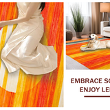 Ultra Soft Area Rug, Non Slip, Stain Resistant, Washable Area Rugs for Living Room, Bedroom, Playful Abstract Sunlit Design(Yellow)
