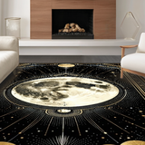 Ultra Soft Area Rug, Non Slip, Stain Resistant, Washable Area Rugs for Living Room, Bedroom, Chic Cozy Botanical Aesthetic(Gold)