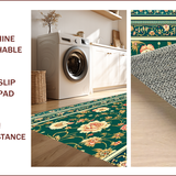 Ultra Soft Area Rug, Non Slip, Stain Resistant, Washable Area Rugs for Living Room, Bedroom, Boho Vintage Oriental(Green)