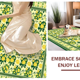 Ultra Soft Area Rug, Non Slip, Stain Resistant, Washable Area Rugs for Living Room, Bedroom, Cozy Earthy Floral Arrangement(Yellow)