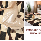 Ultra Soft Area Rug, Non Slip, Stain Resistant, Washable Area Rugs for Living Room, Bedroom, Americana Inspired Earthy Tones(Beige)