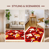 Radiant Textured Mushroom Composition(Red)