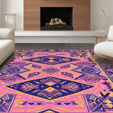 Ultra Soft Area Rug, Non Slip, Stain Resistant, Washable Area Rugs for Living Room, Bedroom, Eclectic Soft Purple Patterned Delight(Purple)