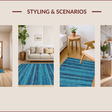 Coastal Teal Striped Aesthetic(Blue)