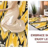 Ultra Soft Area Rug, Non Slip, Stain Resistant, Washable Area Rugs for Living Room, Bedroom, Minimalist Cream and Brown Textures(Yellow)